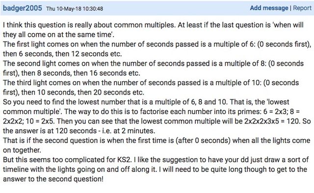badger2005 - Mumsnet - maths solution