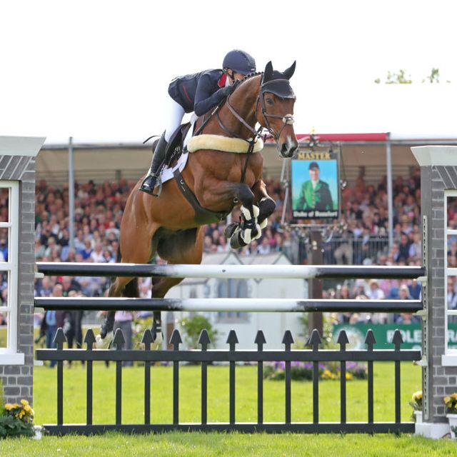 laura collett riding london 52 goes clear during the show jumping event at badminton horse trials, badminton house, badminton on sunday 8th may 2022 photo by jon bromleymi newsnurphoto via getty images