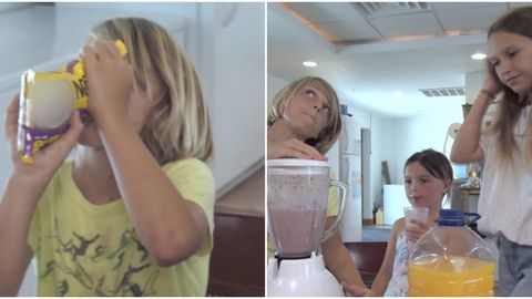 preview for Watch the Baeumler Kids' Adorable Smoothie Fail on HGTV's 'Renovation Island'