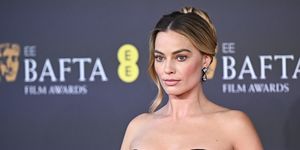 london, england february 18 margot robbie attends the 2024 ee bafta film awards at the royal festival hall on february 18, 2024 in london, england photo by stephane cardinale corbiscorbis via getty images
