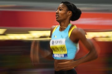 Shaunae Miller-Uibo, Ana Peleteiro, Adel Mechaa, Doha 2019