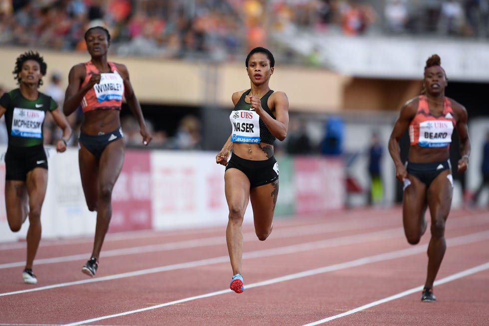 Naser en la Liga de Diamante de Lausanne en 2018.