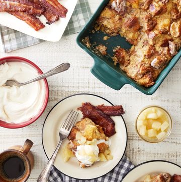 baked brioche and apple cider donut french toast