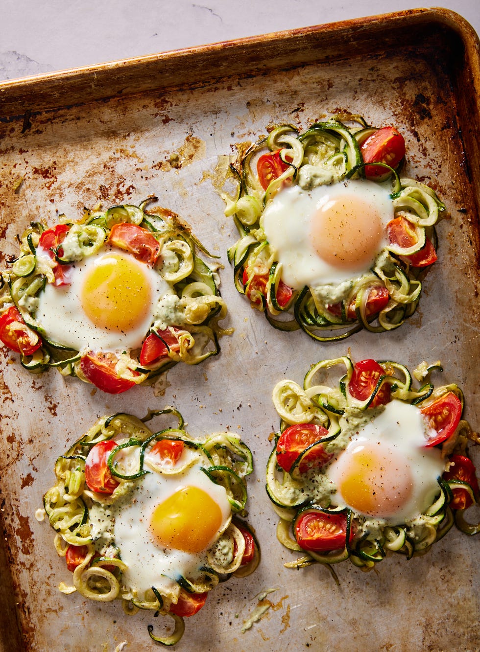 Zoodle Egg Nests (Low Carb & Gluten Free)