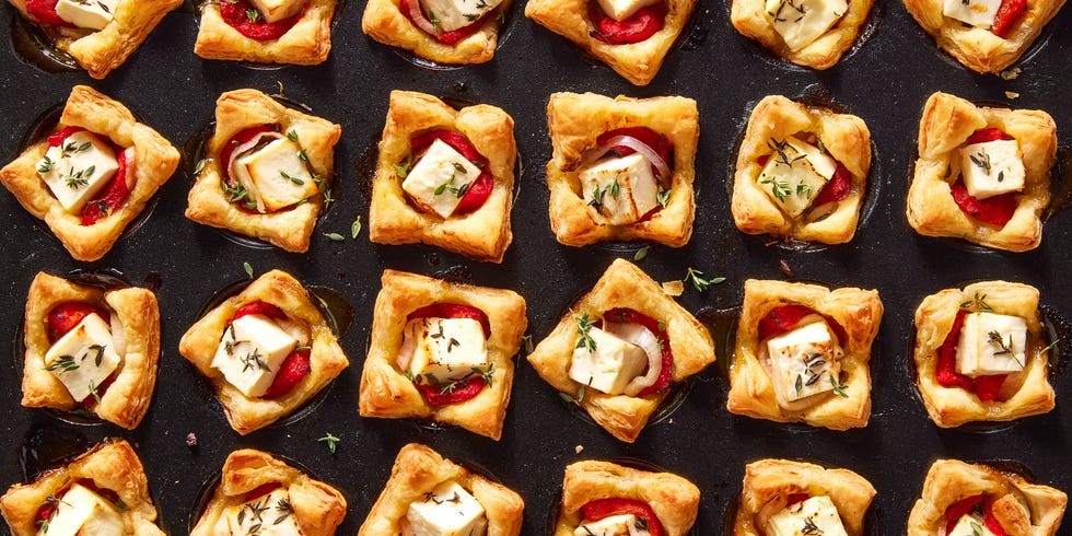 puff pastry with feta rosemary and peppers
