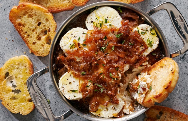 Baked Goat Cheese With Caramelized Onions baked goat cheese with caramelized onions