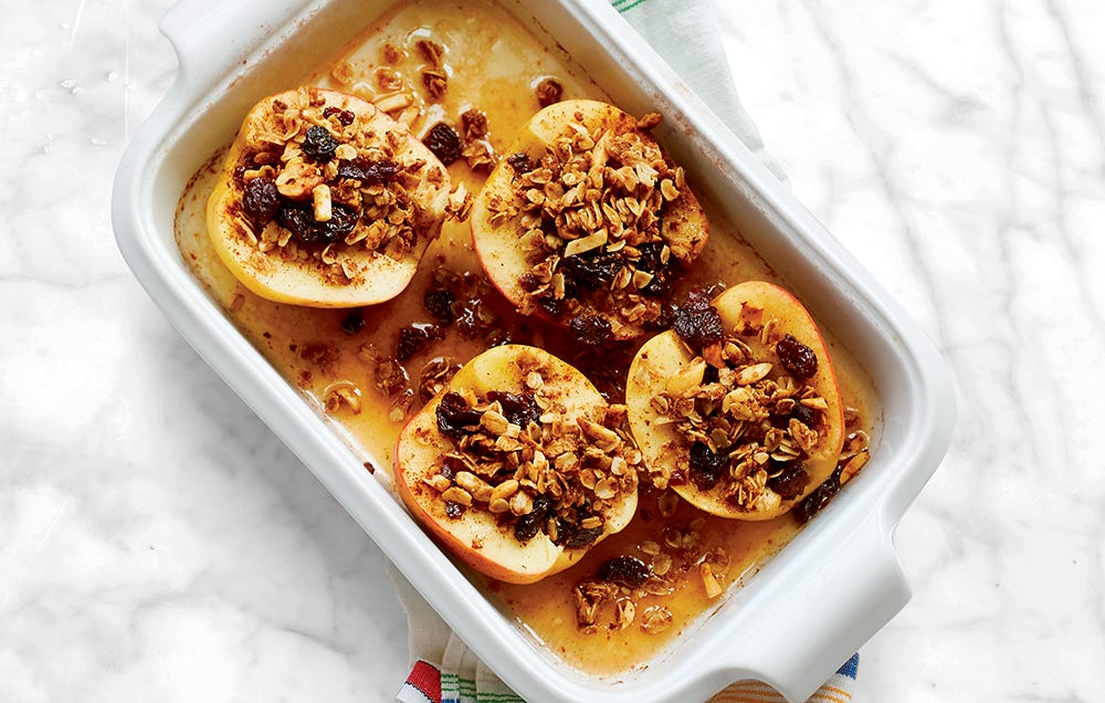 Baked granola apples