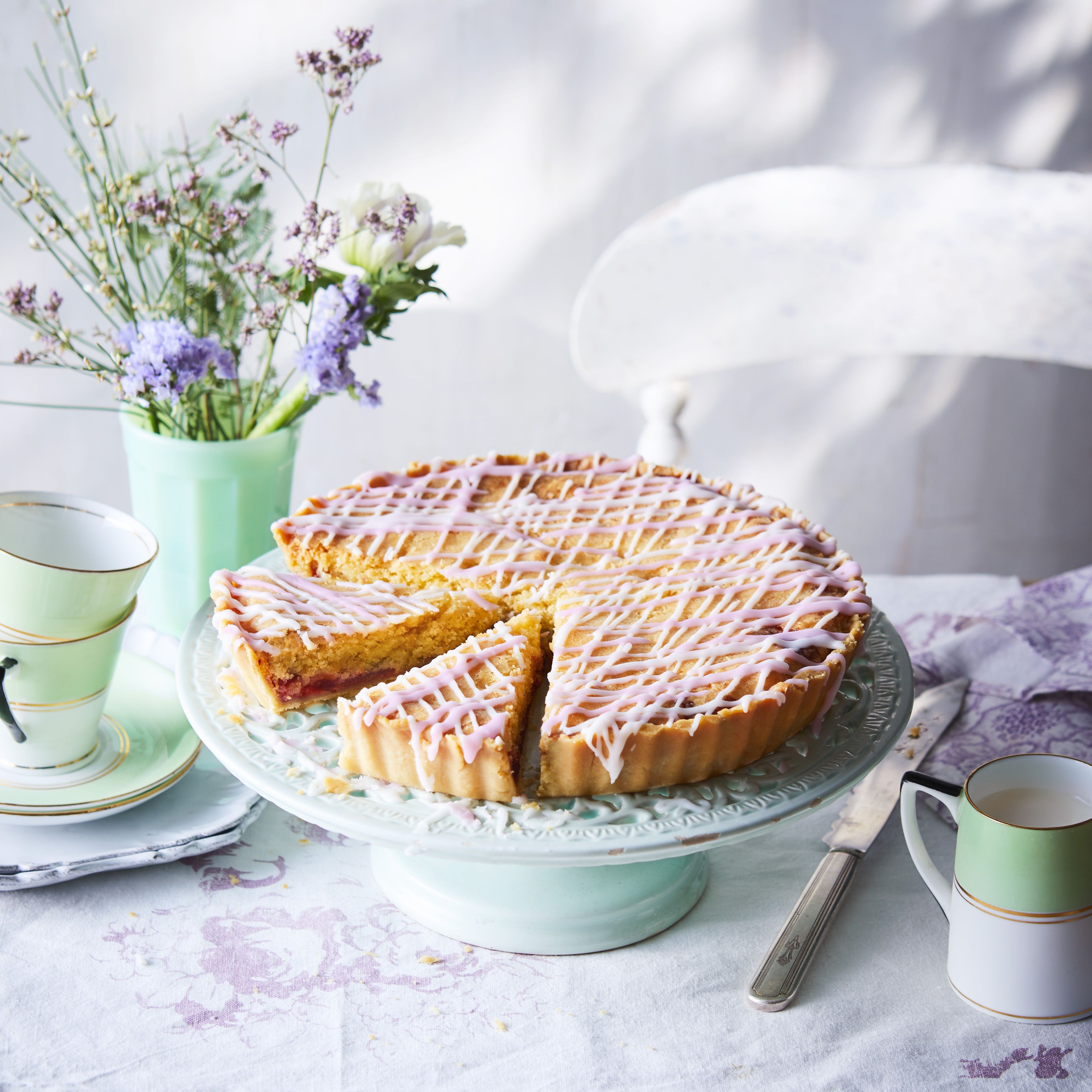 Cherry Bakewell Cake - Every Nook & Cranny