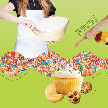 Baking cup, Food, Cup, Baking, Muffin, Dessert, Musical instrument, 