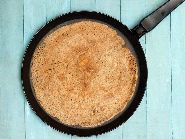 baking healthy buckwheat crepe