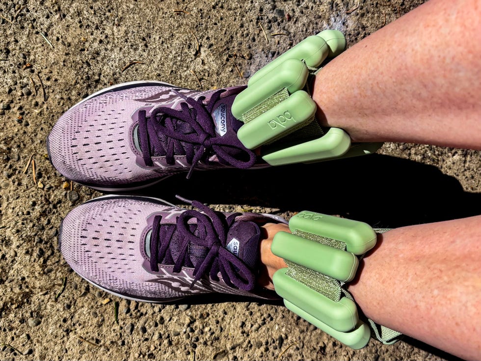 footwear equipped with ankle weights
