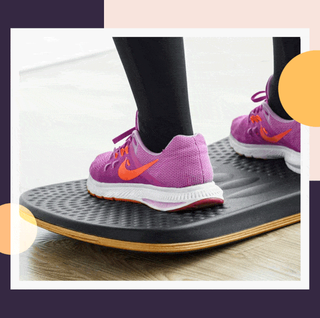 Yes4All Wobble Balance Board for Standing Desk/Anti-Fatigue Office Foam Pad  - Standing Desk Mats, Rocker Board, Office Accessories, Wobble Board With