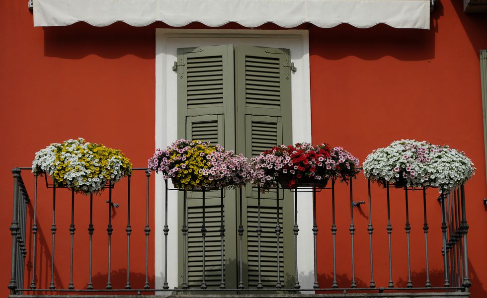 balcony with patio and flowers