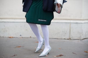 White, Green, Street fashion, Clothing, Blue, Fashion, Leg, Footwear, Turquoise, Standing, 