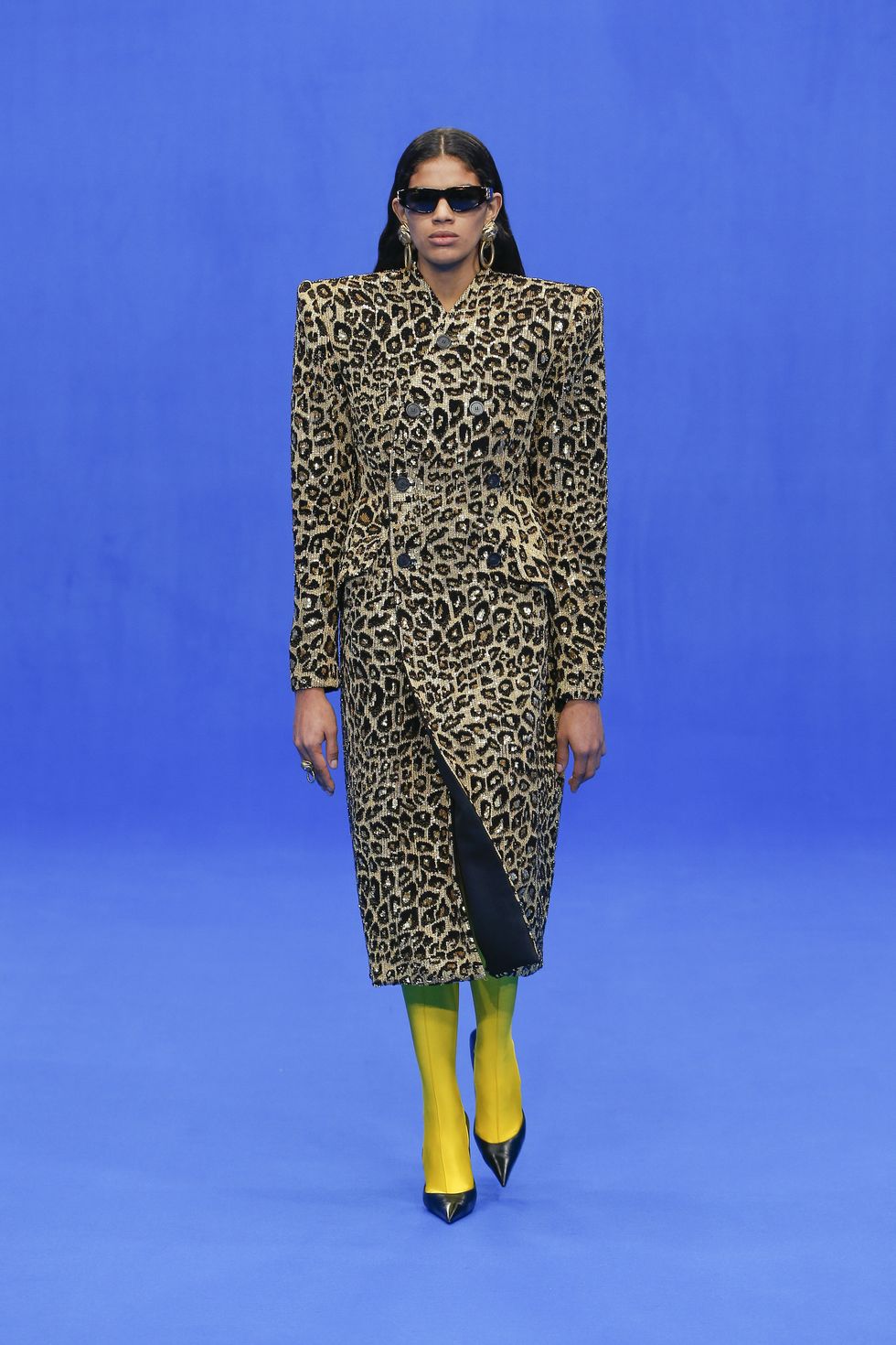 Leopard Print Full Sleeve Blazers Pants Suit - Fason De Viv