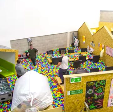 Boss turns office into giant ball pit