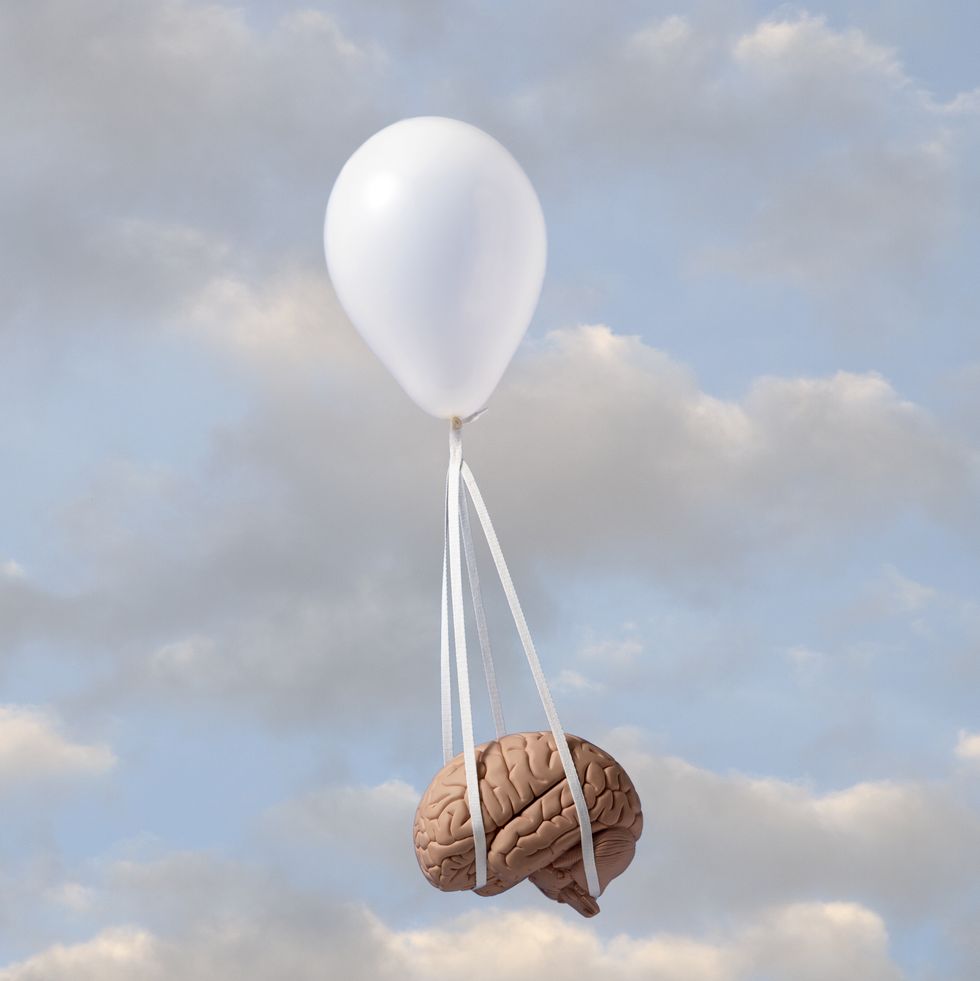 balloon carrying human brain