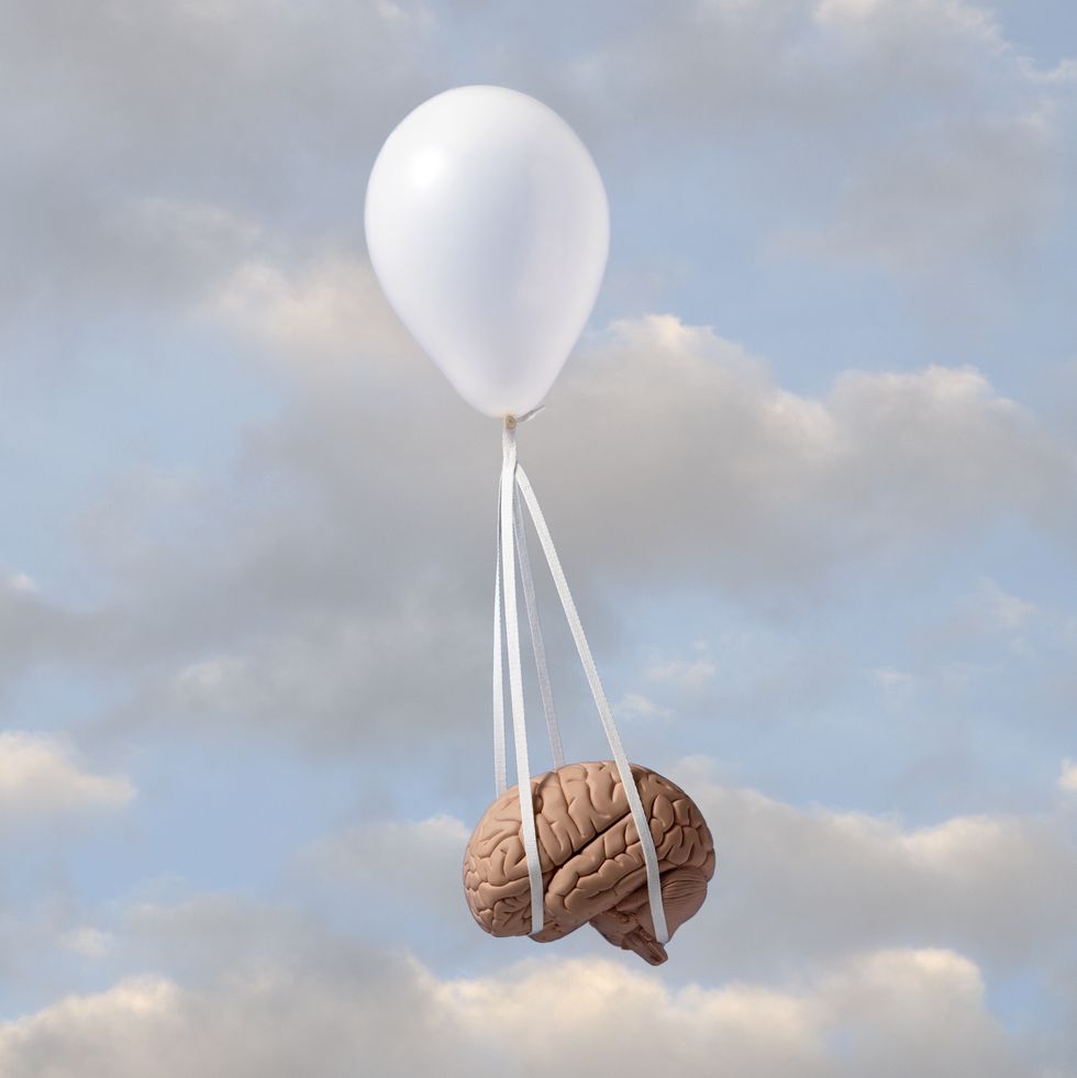balloon carrying human brain