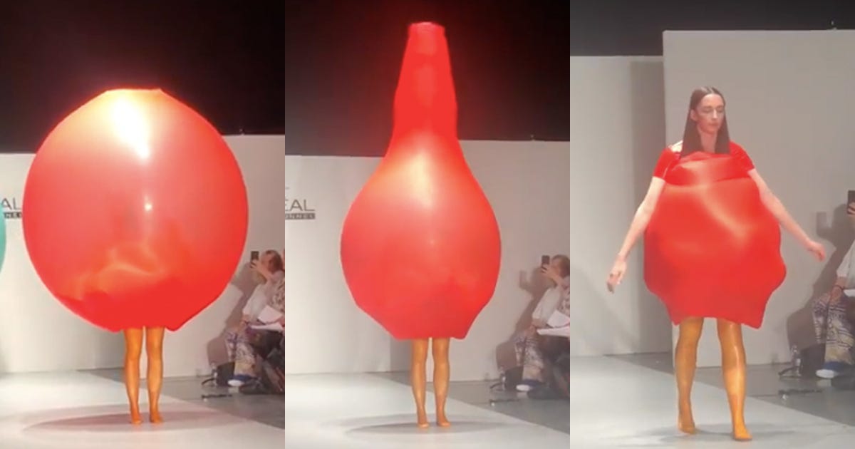 Watch Huge Balloons Transform Into Dresses At Central Saint Martins Show 7141