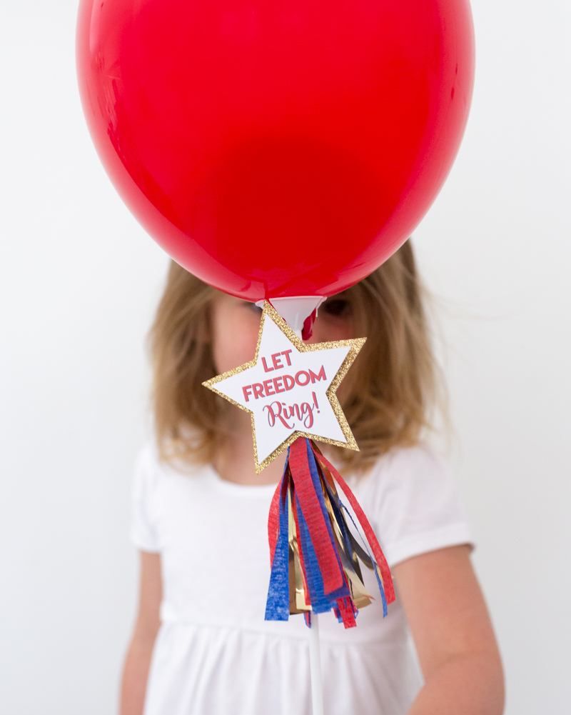 4th of july balloon tassle decoration