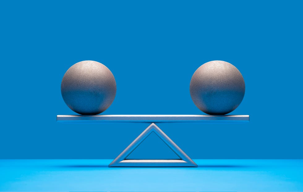 balls balancing on scale