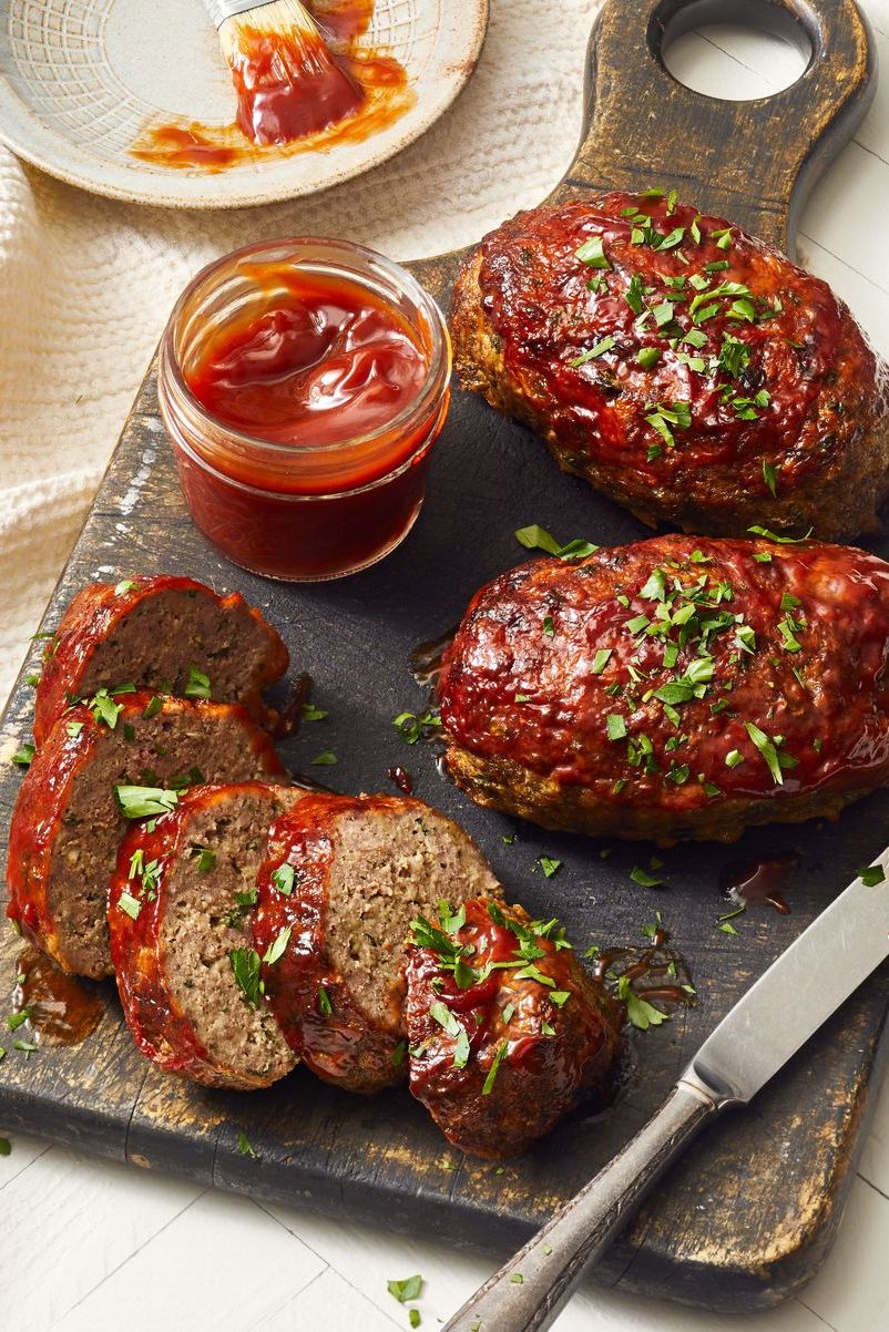 mini meatloaves with ketchup on top