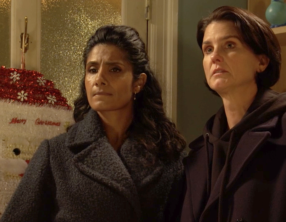 heather peace as eve and balvinder sopal as suki in eastenders