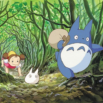 A girl follows two wood trolls in a scene from My Neighbor Totoro, a Good Housekeeping pick for best movies for kids and toddlers a girl follows two wood trolls in a scene from my neighbor totoro, a good housekeeping pick for best movies for kids and toddlers