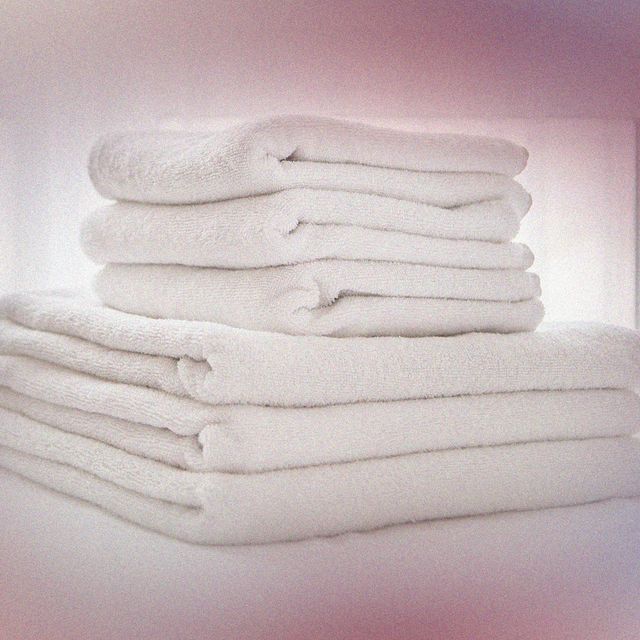 stack of white towels