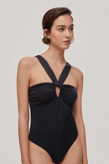 bañador negro halter rebajado de pedro del hierro