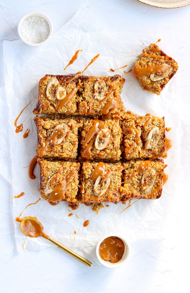 salted caramel  banana flapjacks   banana flapjack recipe