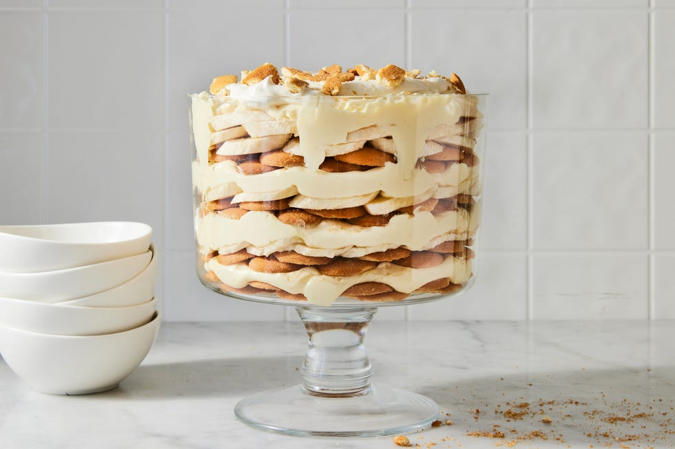 banana pudding in a trifle