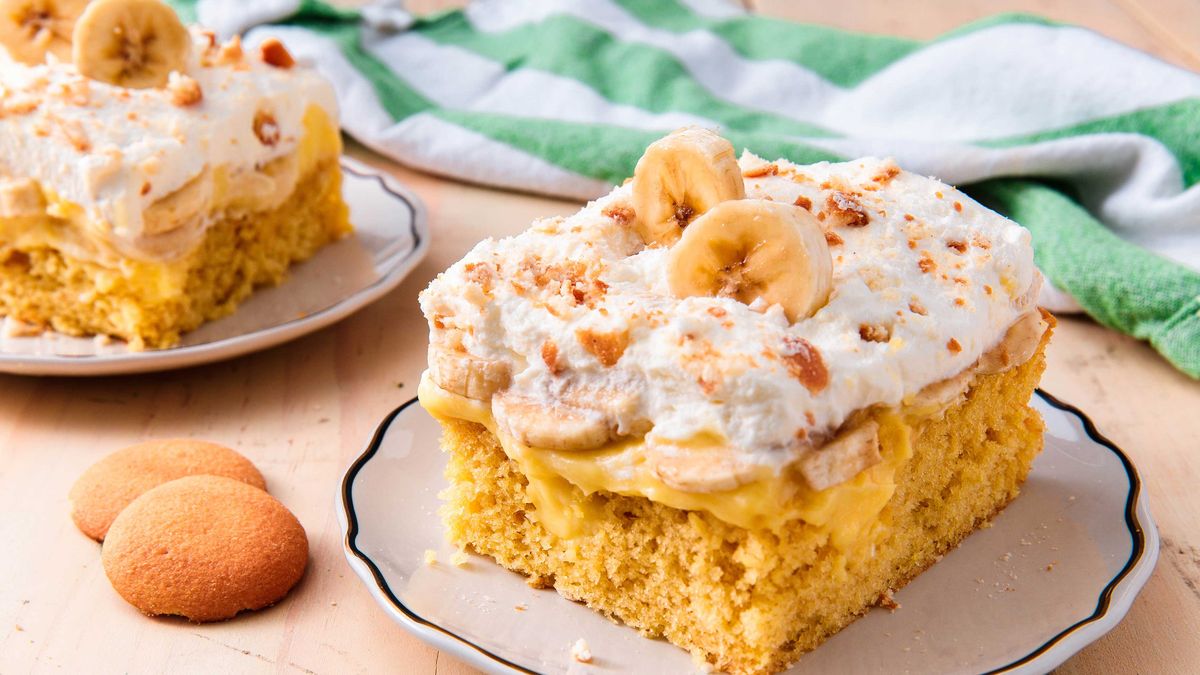 preview for Banana Pudding Poke Cake Is Everything We Want In This World!
