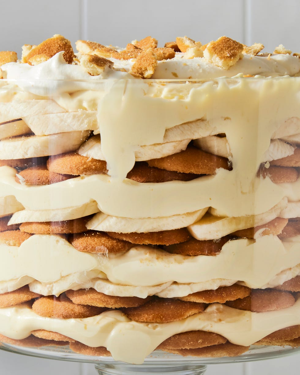 banana pudding close up