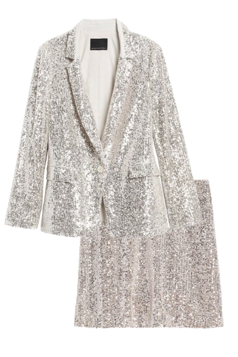 sequin suit - new years eve party outfit