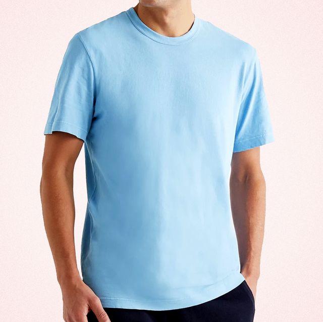 Men's Round Neck Basic T-shirt - Blue