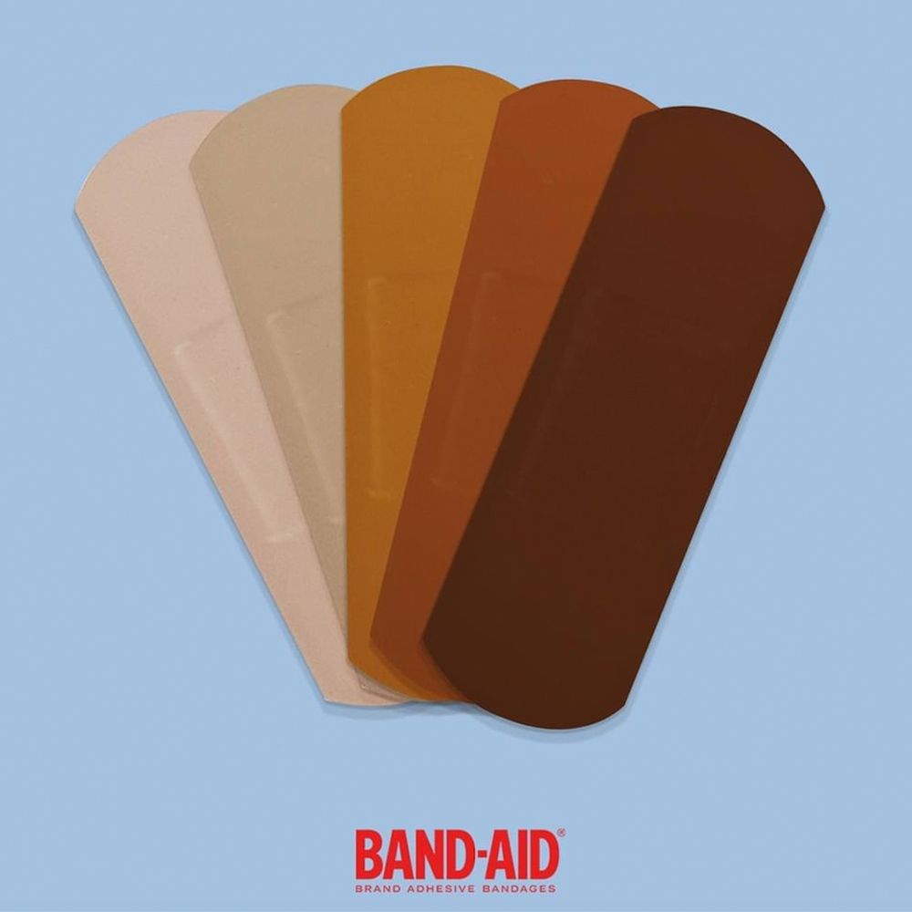 band aid skin color adhesive bandages
