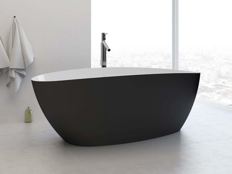 bañera isla stori negro 157x70