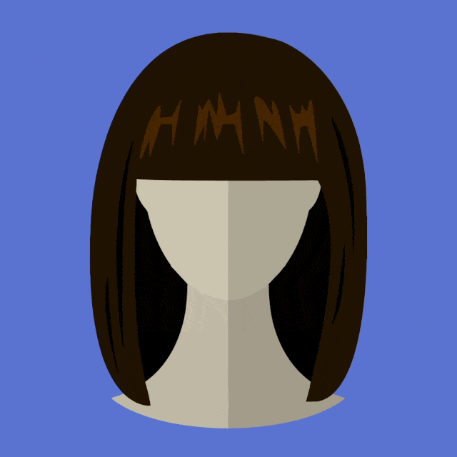 Hair, Face, Head, Hairstyle, Font, Fictional character, Clip art, 