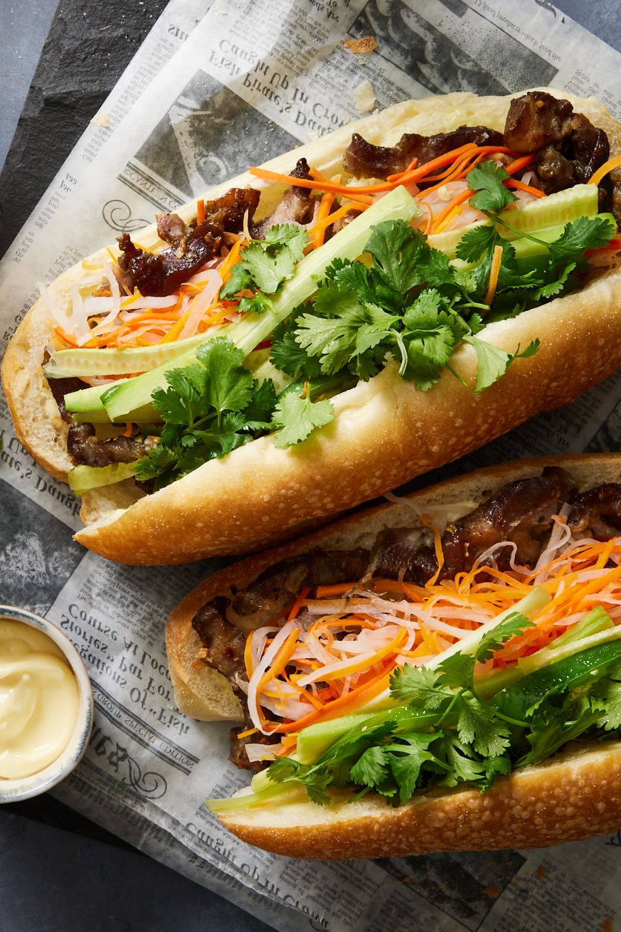 classic banh mi with grilled pork