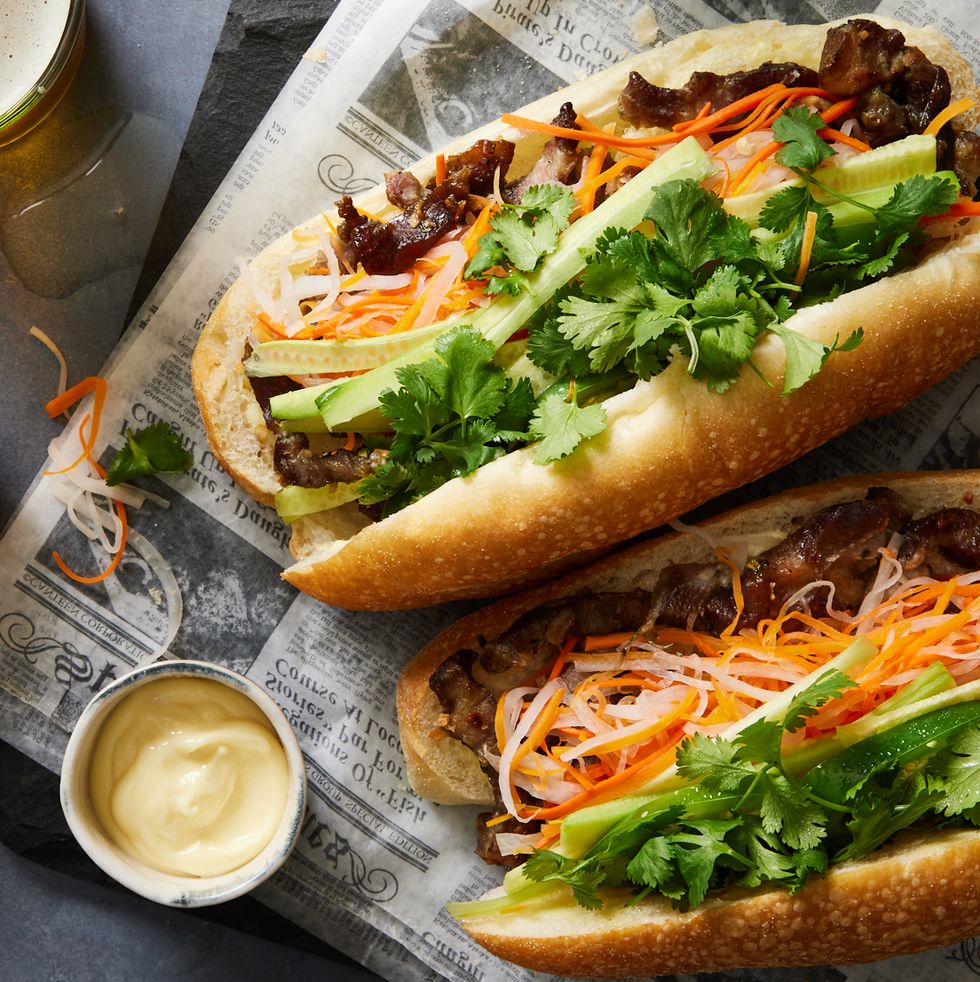 classic bánh mì with grilled pork