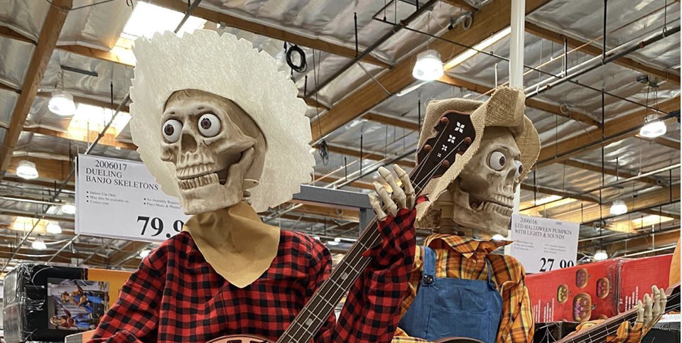Costco Is Selling Skeleton Scarecrows That Sing and Play the Banjo