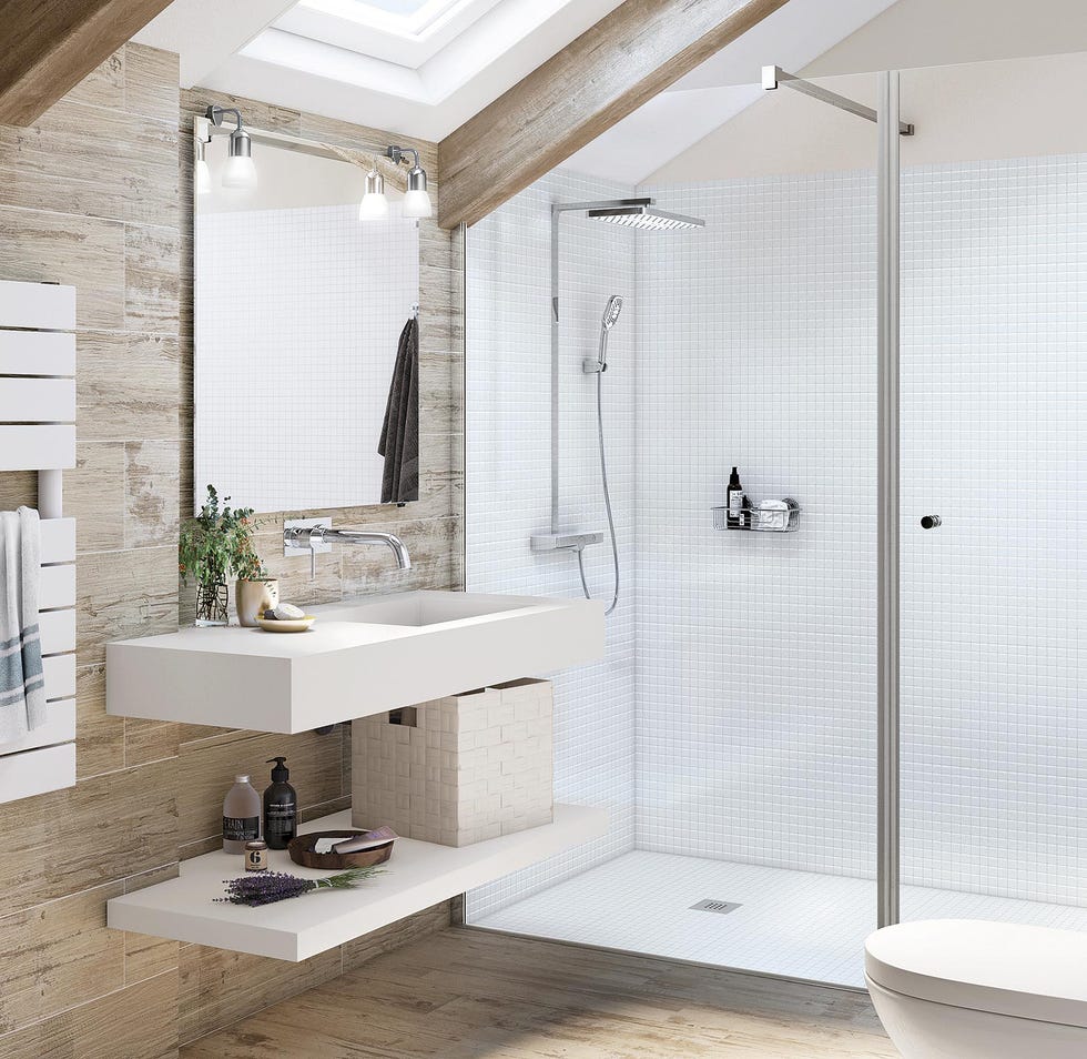 Baño abuhardillado