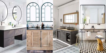 muebles de baño con dos lavabos estilos