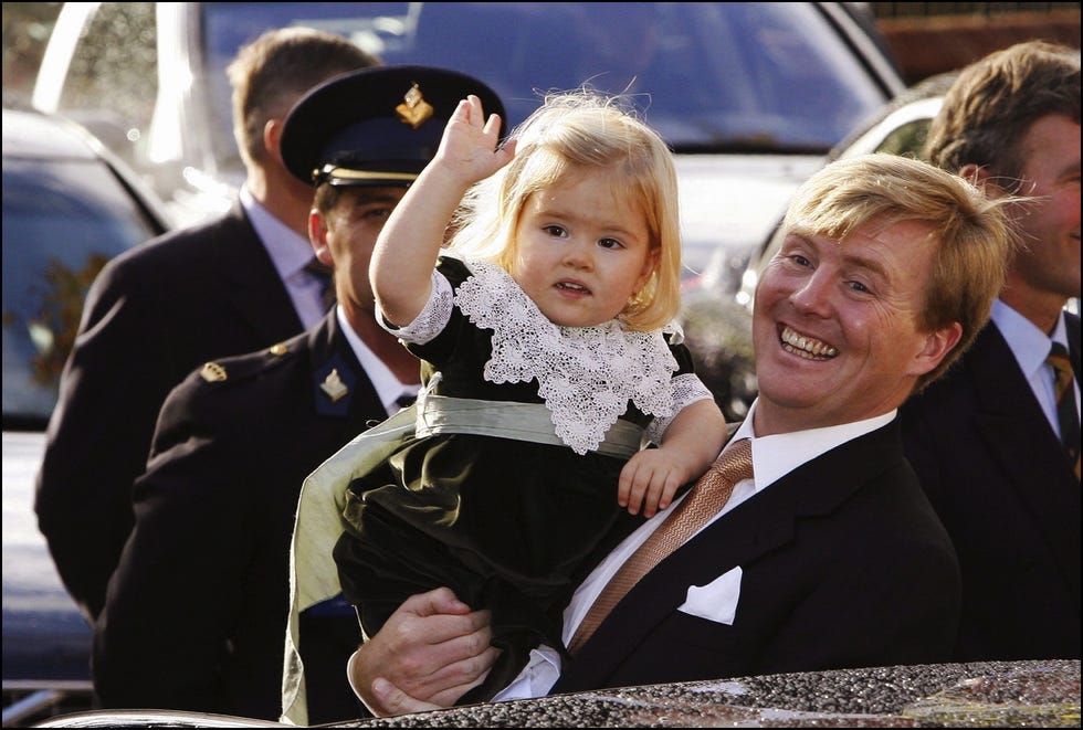 baptism of princess alexia juliana marcela laurentien, daughter of prince willem alexander and princess maxima zorreguieta of the netherlands at the dorpskerk church of wassenbar near the hague in the hague, netherlands on november 19, 2005 