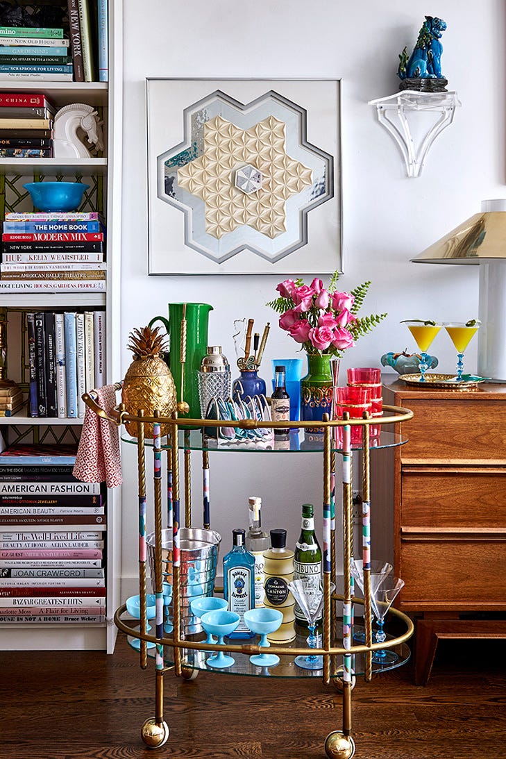 how to style a bar cart