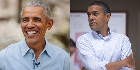 side by side of barack obama and o t fagbenle as barack obama in the first lady