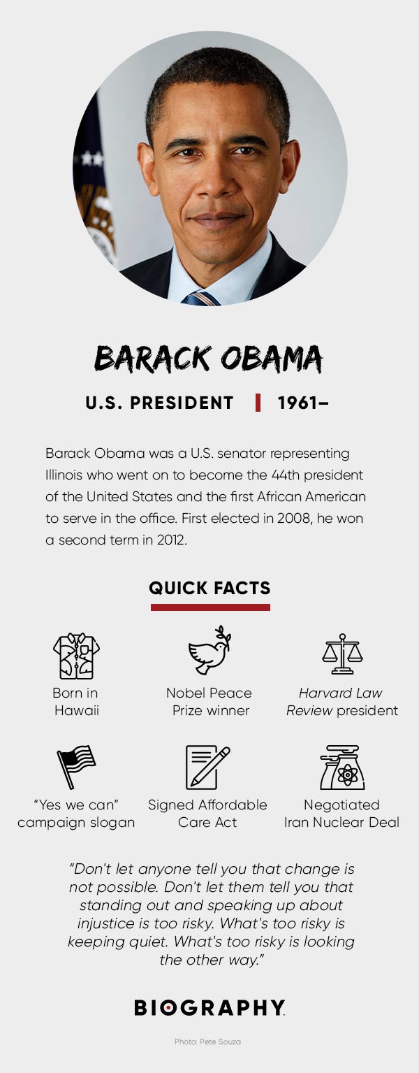 Barack Obama fact card