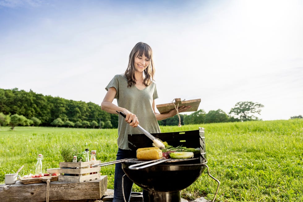 barbacoa en el jardín