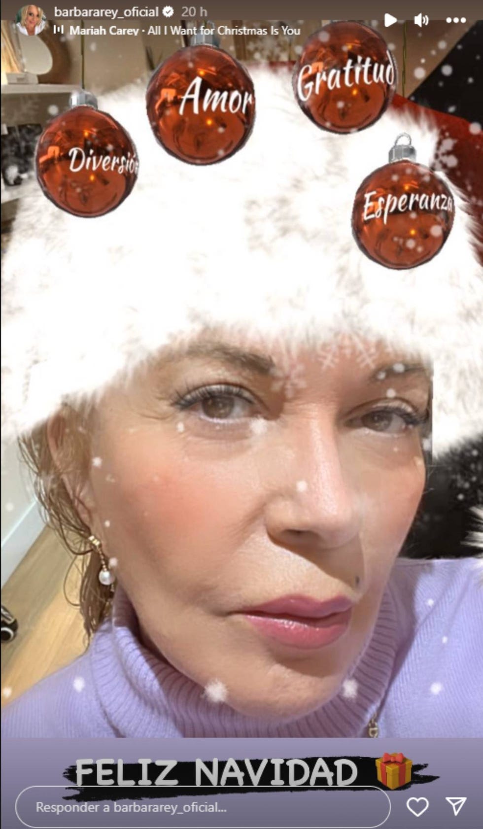 bárbara rey felicita la navidad
